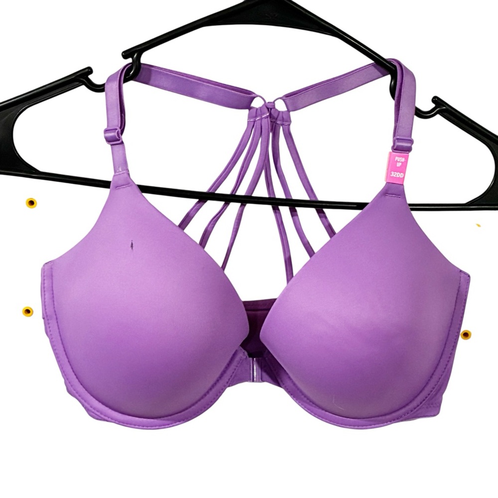 PINK Victoria's Secret Wear Everywhere Strappy Back Front Closure Bra 32DD NEW
